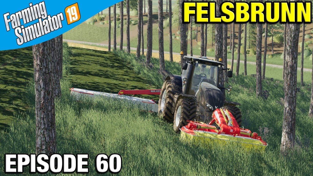 MAKING SILAGE IN A FOREST Farming Simulator 19 Timelapse - Felsbrunn FS19 Episode 60