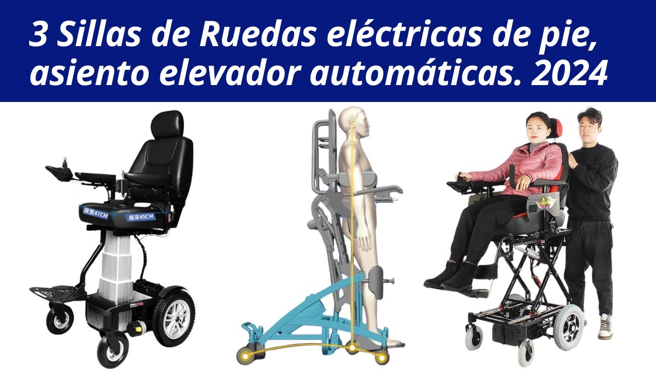 3 SILLAS DE RUEDAS ELECTRICAS DE PIE MULTIFUNCIONALES, Elevador inteligente, DISACAPACITADOS