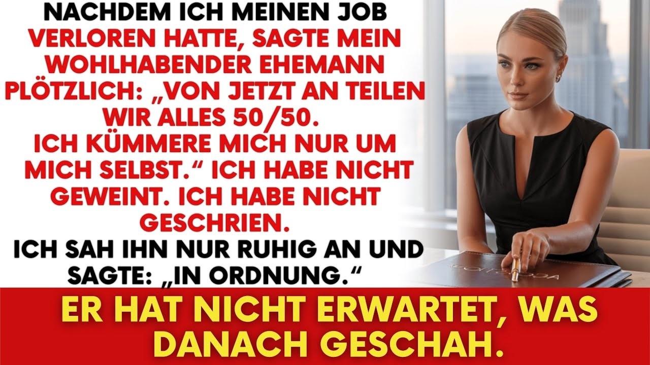 Mein reicher Mann forderte 50 50 nach meinem Jobverlust – doch ich besiegte ihn in seinem Spiel