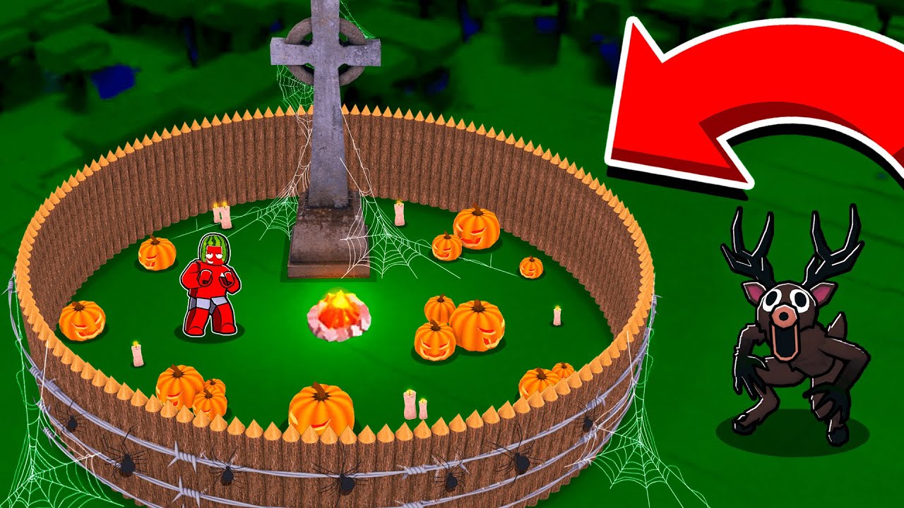 Making HALLOWEEN BASE in 99 Nights in the Forest🔦