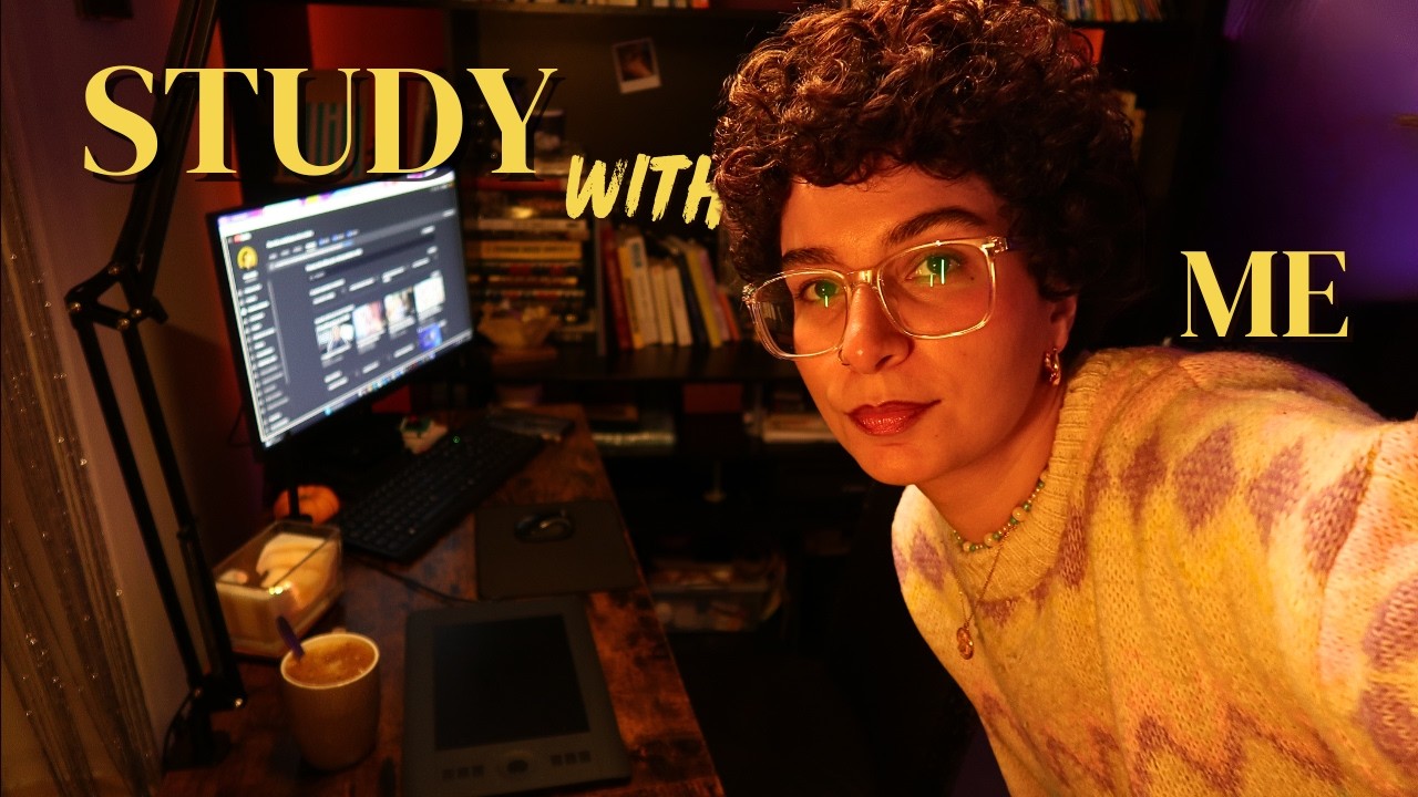 STUDY/WORK WITH ME, 2H of productivity, pomodoro method | cozy & calm (105)