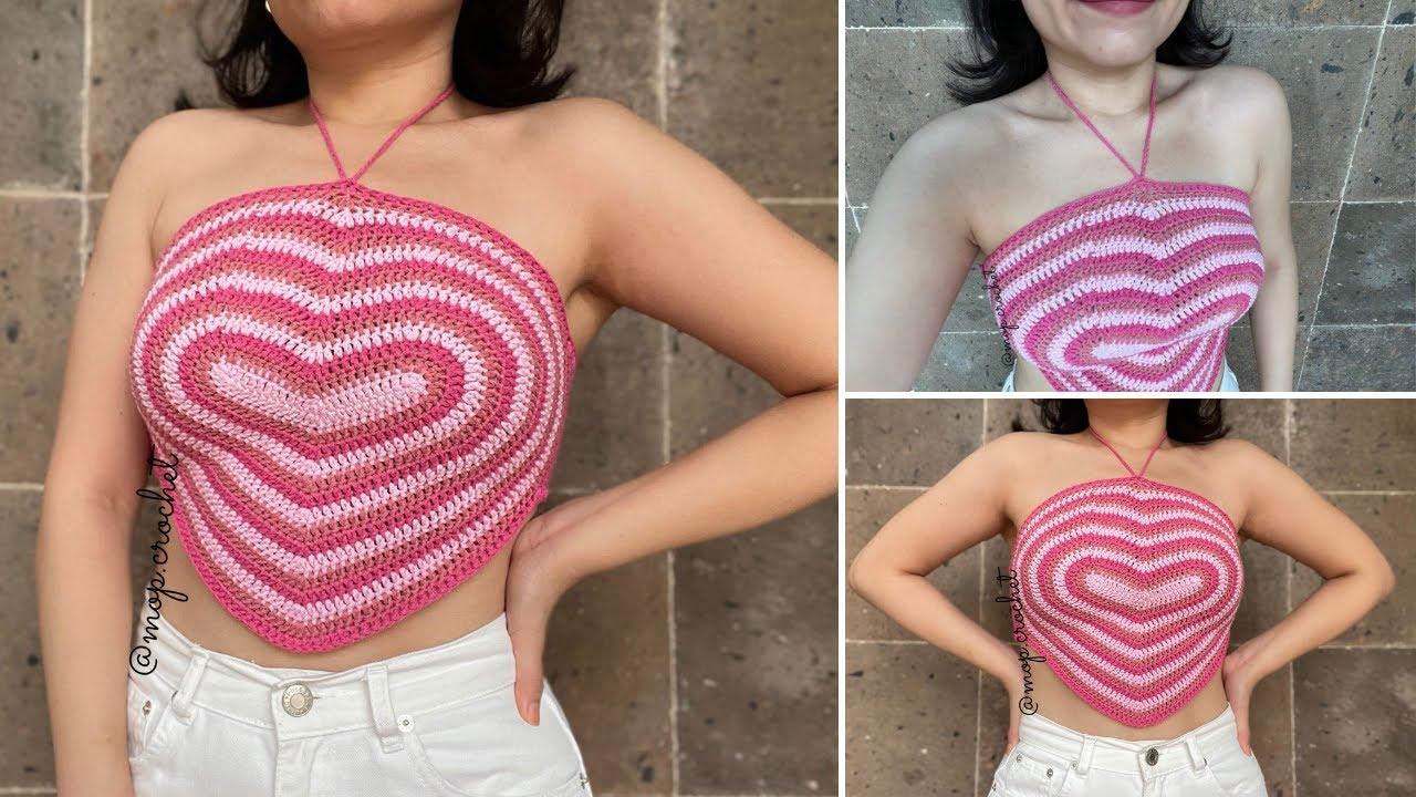 Top a Crochet | Corazón | Aesthetic | Zurda