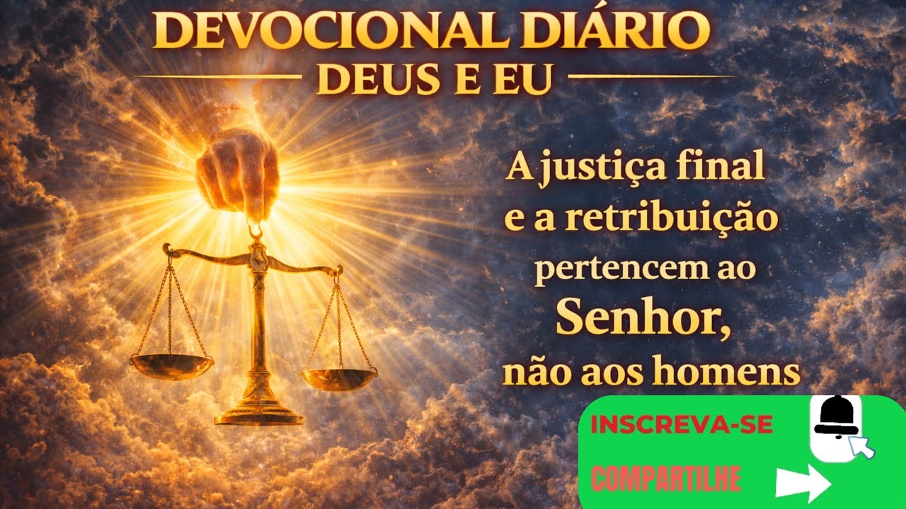 Devocional diário | Deus e Eu - A justiça final e a retribuição pertencem ao Senhor!
