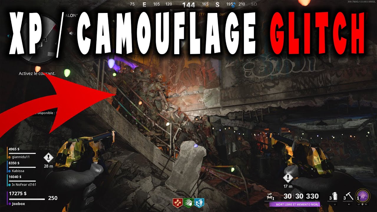 AFK GLITCH : DÉBLOQUE TES CAMOUFLAGES / XP EN ILLIMITÉ EN ZOMBIE DE COLD WAR
