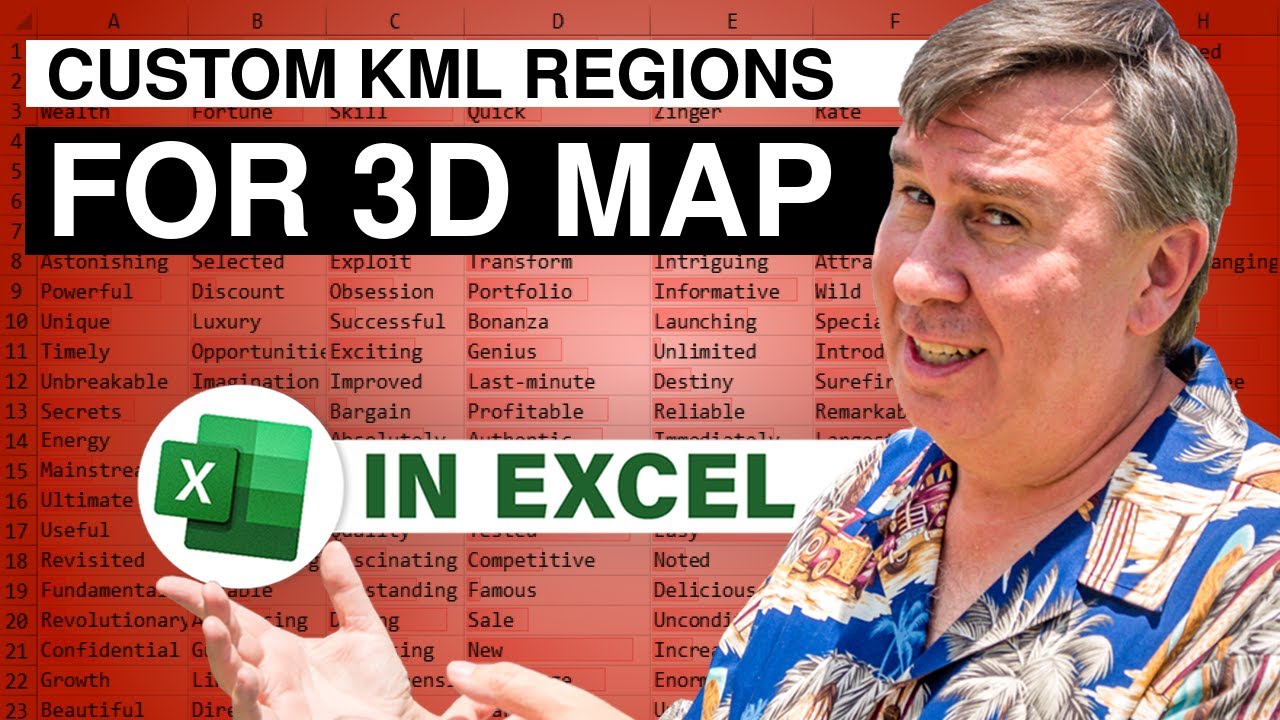 Excel &mdash; Создание пользовательских регионов KML для 3D-карты Excel &mdash; Эпизод 2557