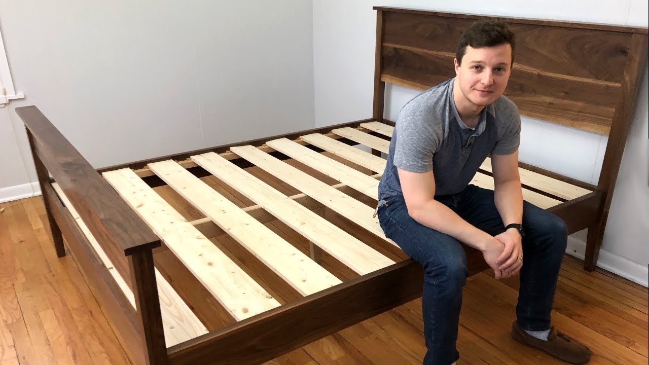 Building a Shaker Inspired Solid Walnut Bed - Part 3 | Rail Hardware and Finishing Touches