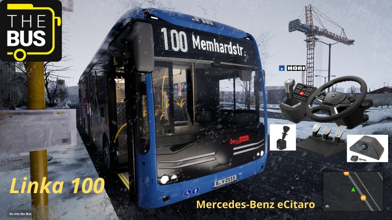 The Bus - Linka 100 - Mercedes-Benz eCitybus - Hori Force Feedback Truck Control System