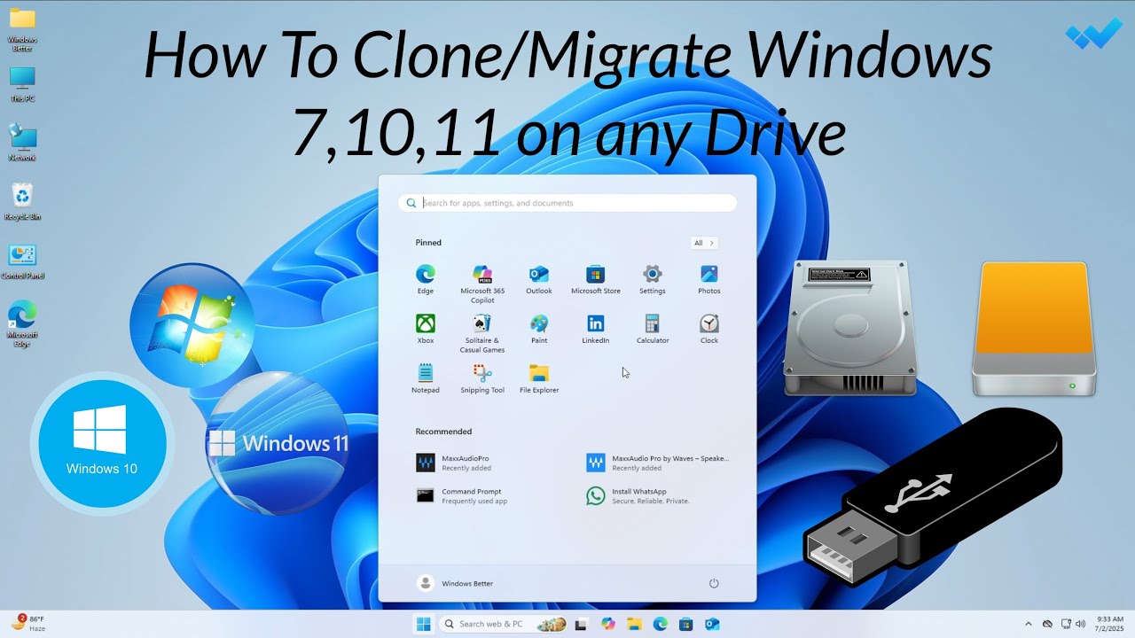 How To Clone/Migrate Windows 7, Windows 10, Windows 11 on any Drive (Bootable)
