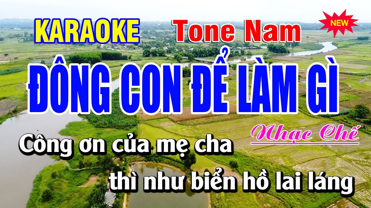 🎤 Đông Con Để Làm Gì - Karaoke Tone Nam  | Nhạc Chế 🎶 | Bạch Duy Sơn