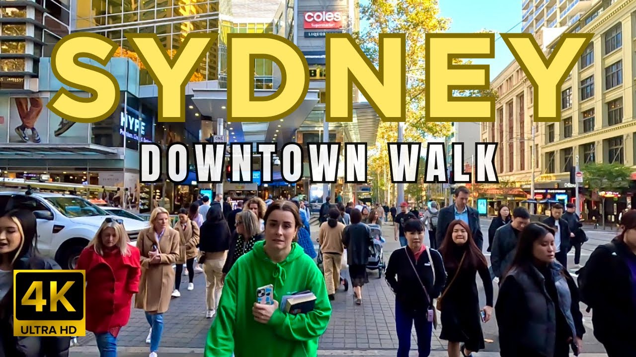 [4K] WALKING SYDNEY DOWNTOWN | 🇦🇺 SYDNEY AUSTRALIA #walking, #sydney , #australia