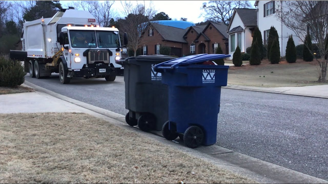 Chasing python garbage truck in my neighborhood part 1