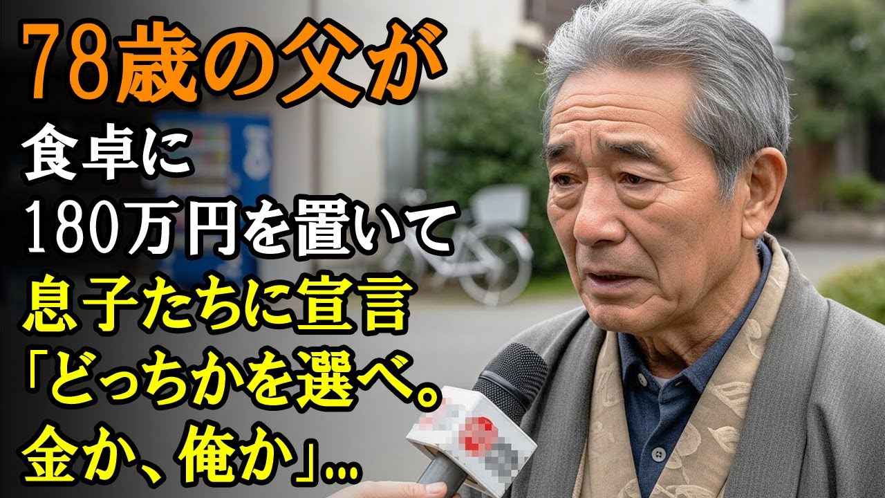 78歳の父が食卓に180万円を置いて息子たちに宣言「どっちかを選べ。金か、俺か」...