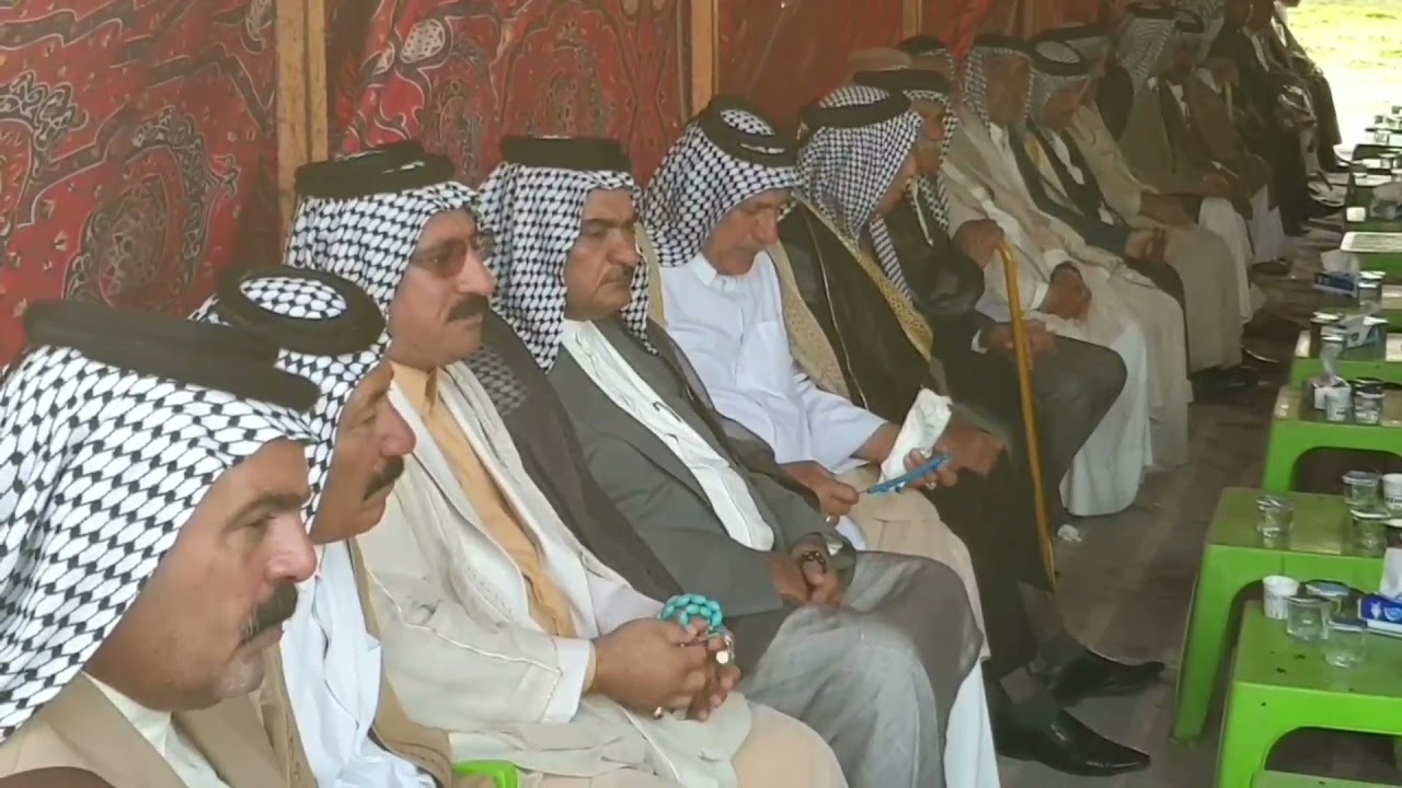 فصل عشائري بين جحيش من بغداد و خفاجه من النجف بحضور امير قبائل بني حسن الامير حسين ال عبيد العباسي