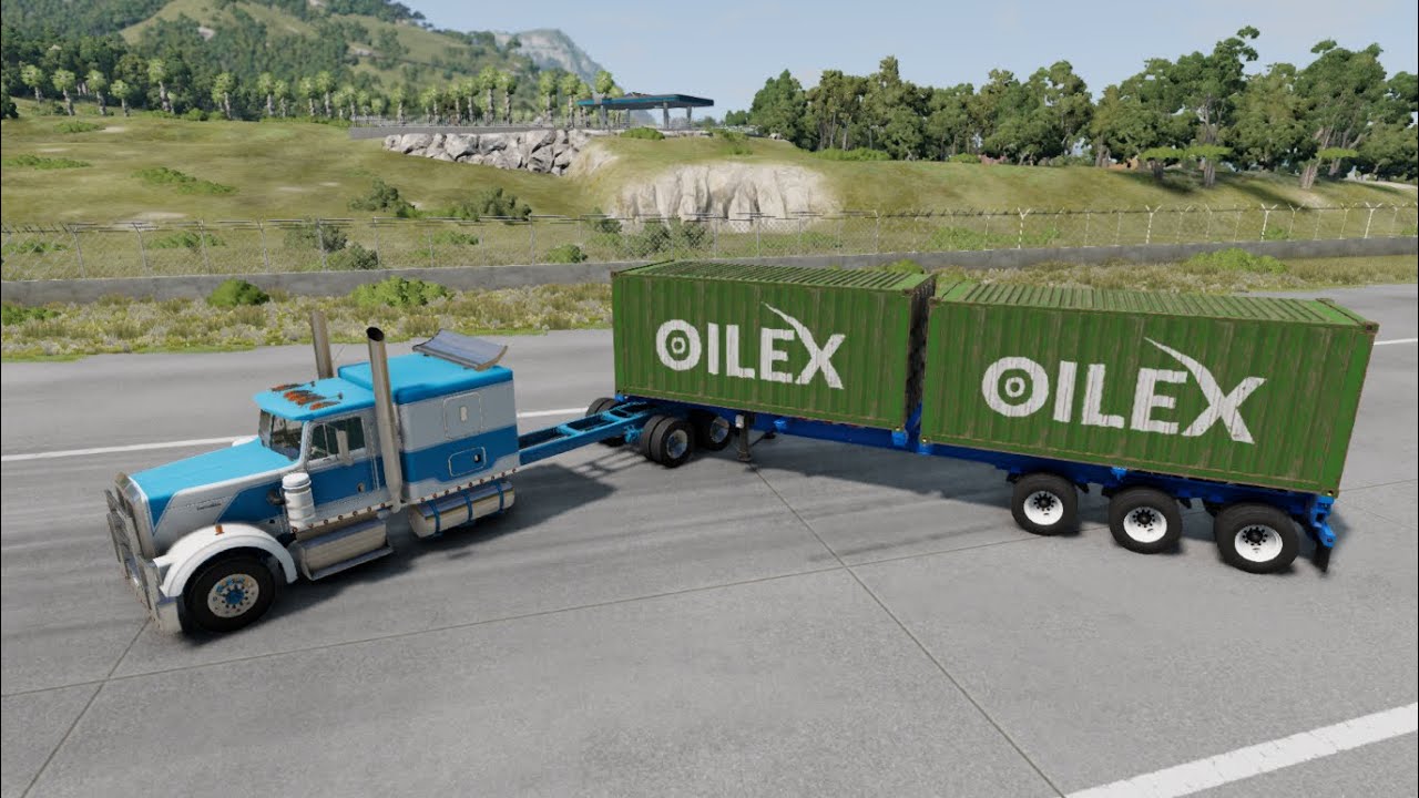 BeamNG drive Truck Simulator Dangerous Truck Driving