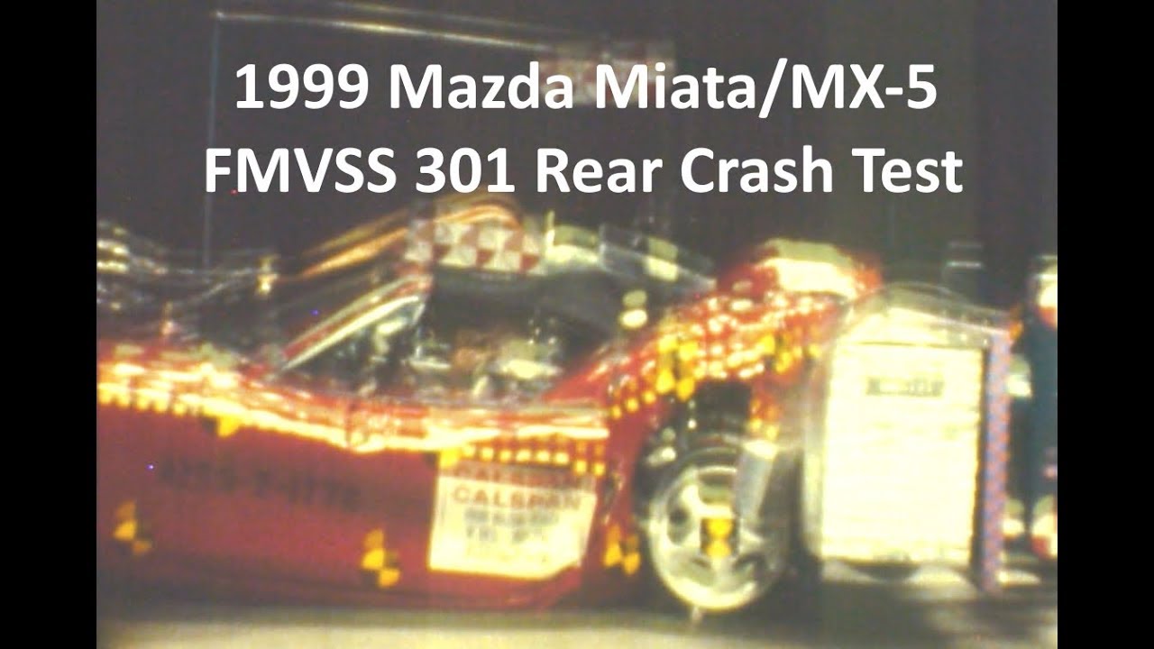 1998-2005 Mazda Miata/MX-5 (NB) FMVSS 301 Rear Crash Test (50 Mph)
