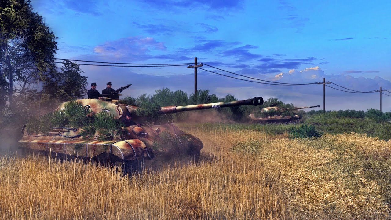 Танки King Tiger уничтожили британскую бронеколонну | Врата ада освобождения