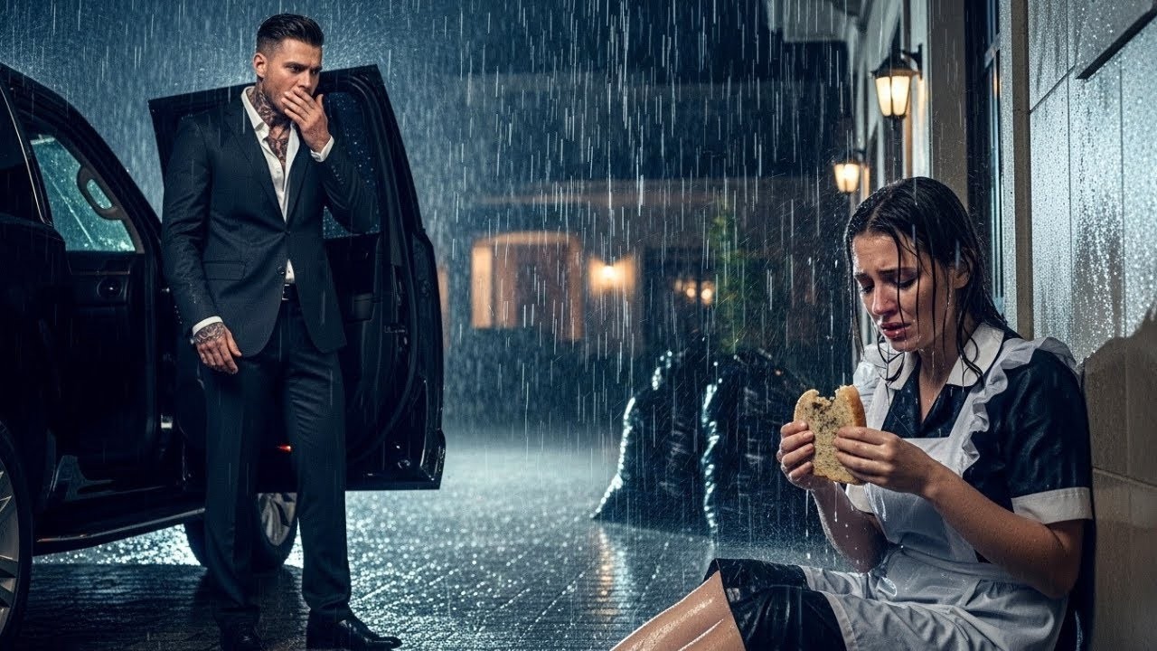 Mafia Boss Sees His Maid Eating in the Rain — What He Discovers Breaks His Heart…