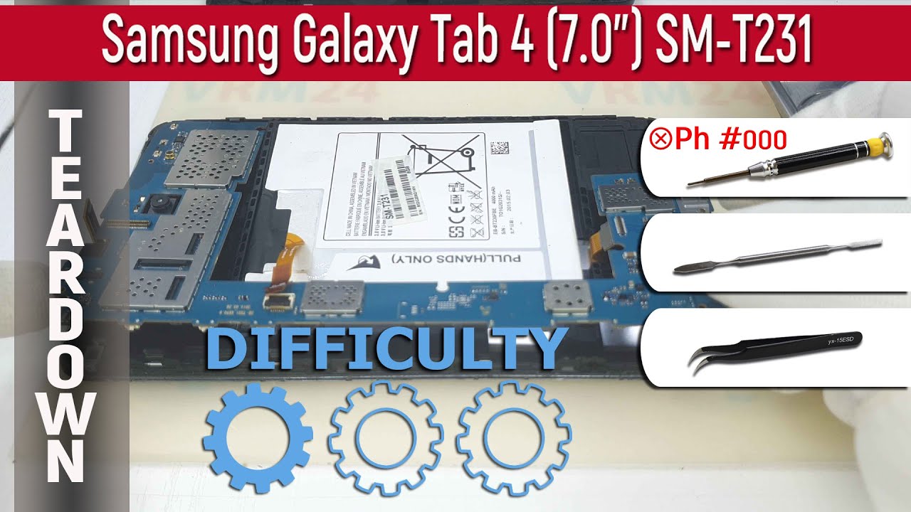 Как разобрать 📱 Samsung Galaxy Tab 4 7.0'' SM-T231