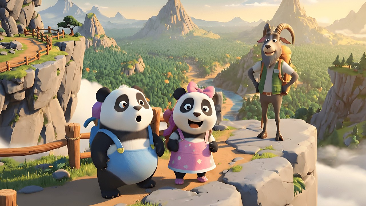🐼 Прекрасный день для пикника в горах с семьей панд ⛰️ | Детеныш панды
