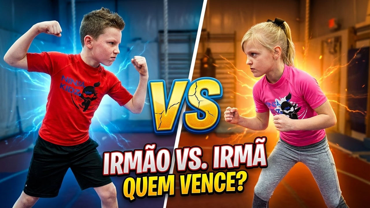 IRMÃO vs IRMÃ! 🆚 Desafio Desportivo entre Gémeos | Quem é o Mais Forte? Ninja Kidz TV Português