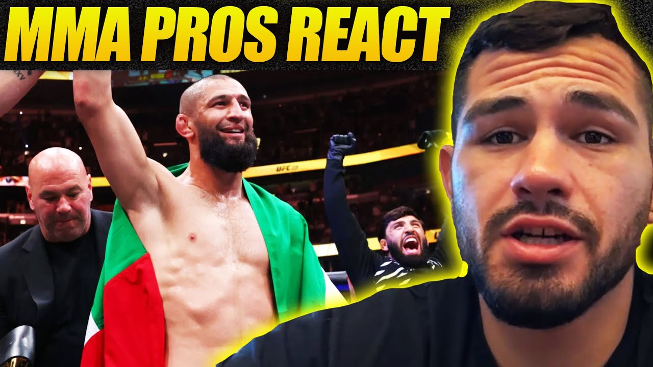 MMA Pros React 😲 Khamzat Chimaev wins UFC title, defeats Dricus Du Plessis