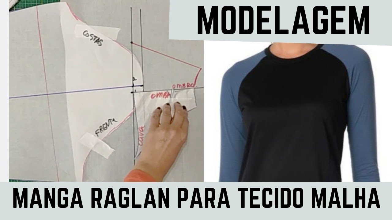 COMO MODELAR MANGA RAGLAN PARA MALHA