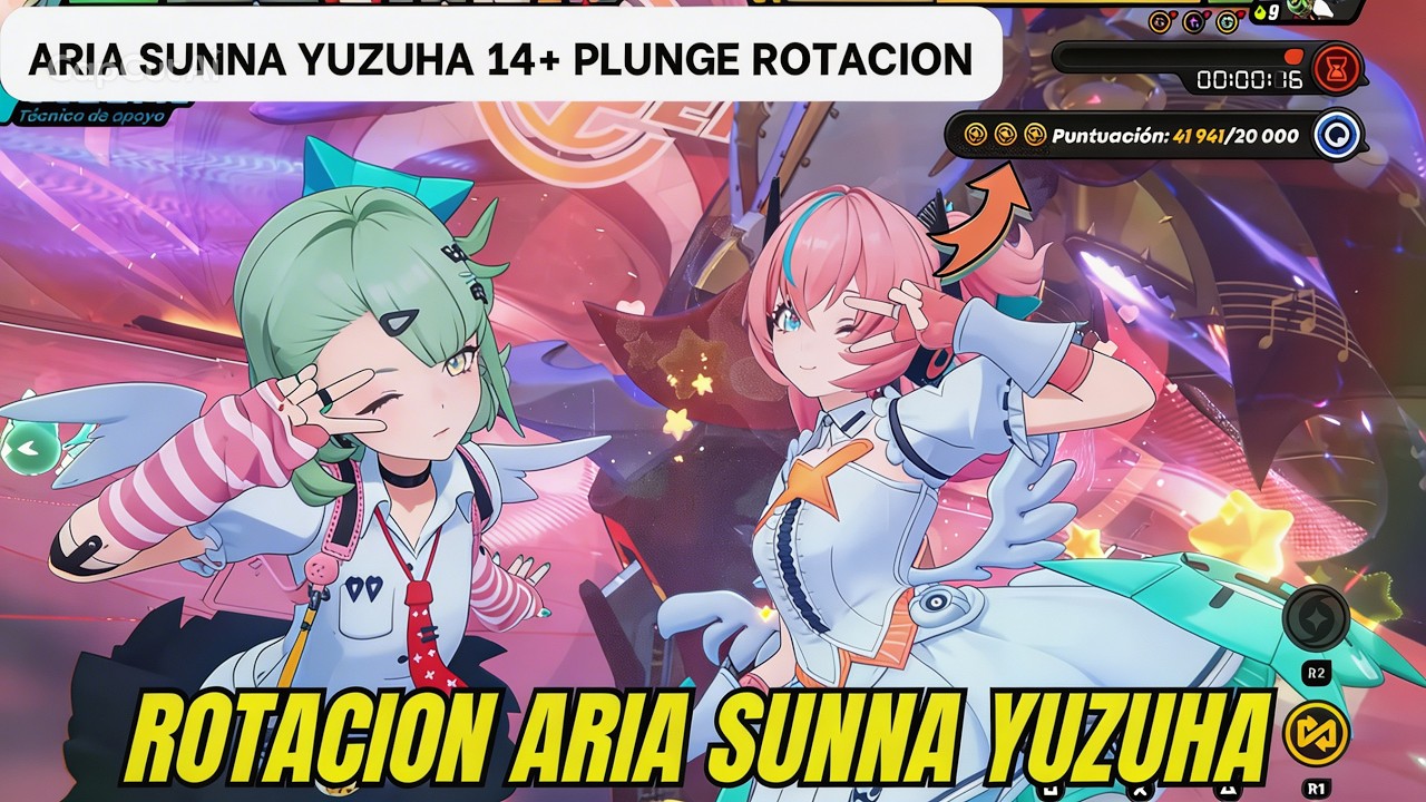 ARIA 14 + PLUNGE GUIA DE ROTACION/ ROMPE EN UN STUN/ Zenless Zone Zero