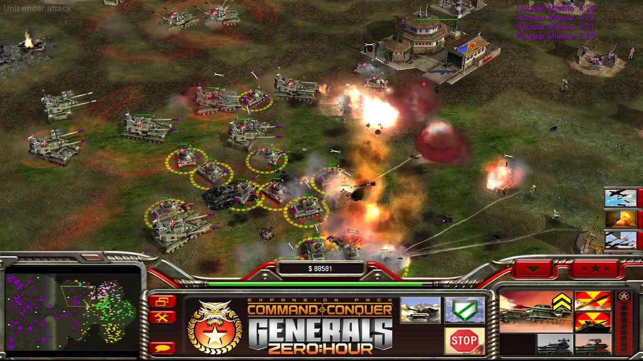 C&C Generals - Zero Hour: 1 vs. 7 - Tank vs. 7 Hard Generals