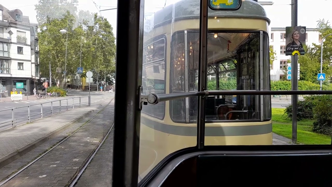 Mit dem L Wagen durch Frankfurt am Main anlässlich zum Tag der Verkehrsgeschichte.