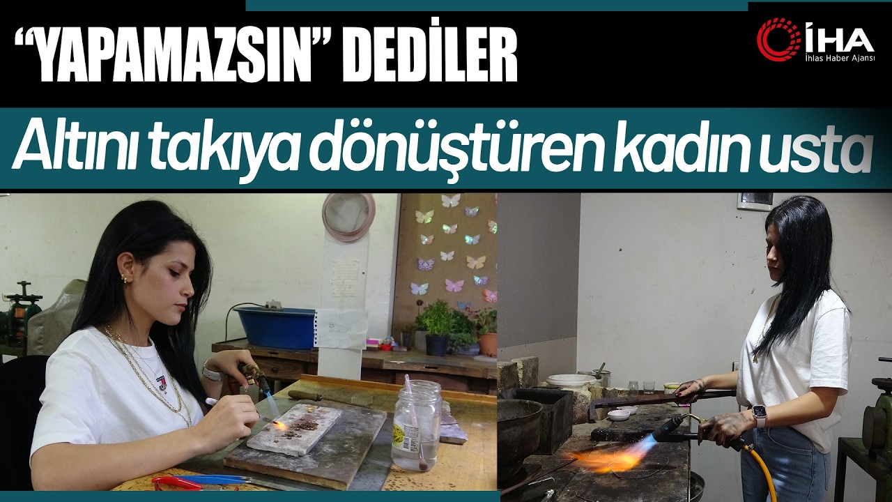 Ojeli Tırnaklarıyla Altın Eritiyor, Takıya Dönüştürüyor