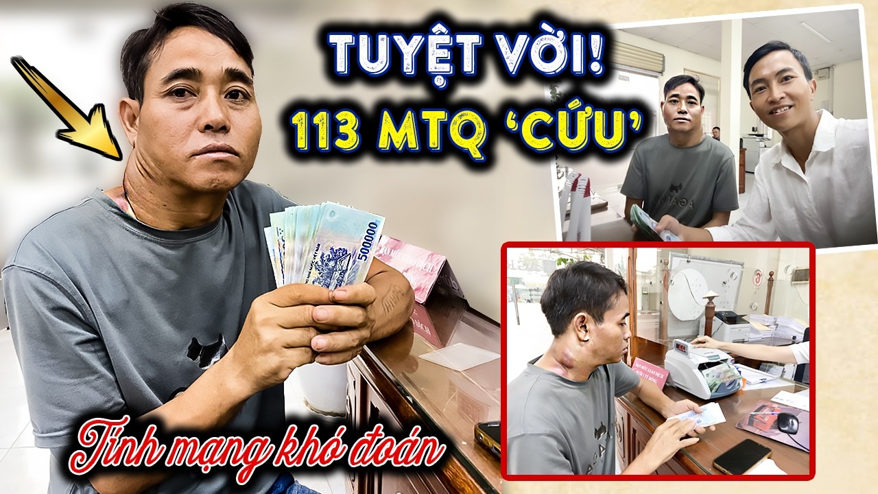 🔴 Tặng số tiền gấp 161 lần cho người đ&agrave;n &ocirc;ng cầm 350 ngh&igrave;n xin chữa cổ 'rắn hổ mang'. MTQ qu&aacute; nhanh