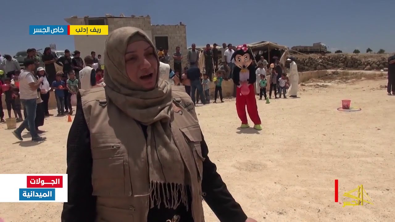 حفل ترفيهي للأطفال بمخيم السلام بريف إدلب على الحدود السورية-التركية