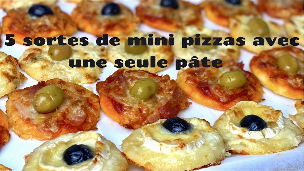 5 SORTES DE MINI PIZZAS AVEC 1 SEULE PÂTE MAGIQUE DE 10 MINUTES SANS PÉTRISSAGE APÉRO ET PIQUE NIQUE