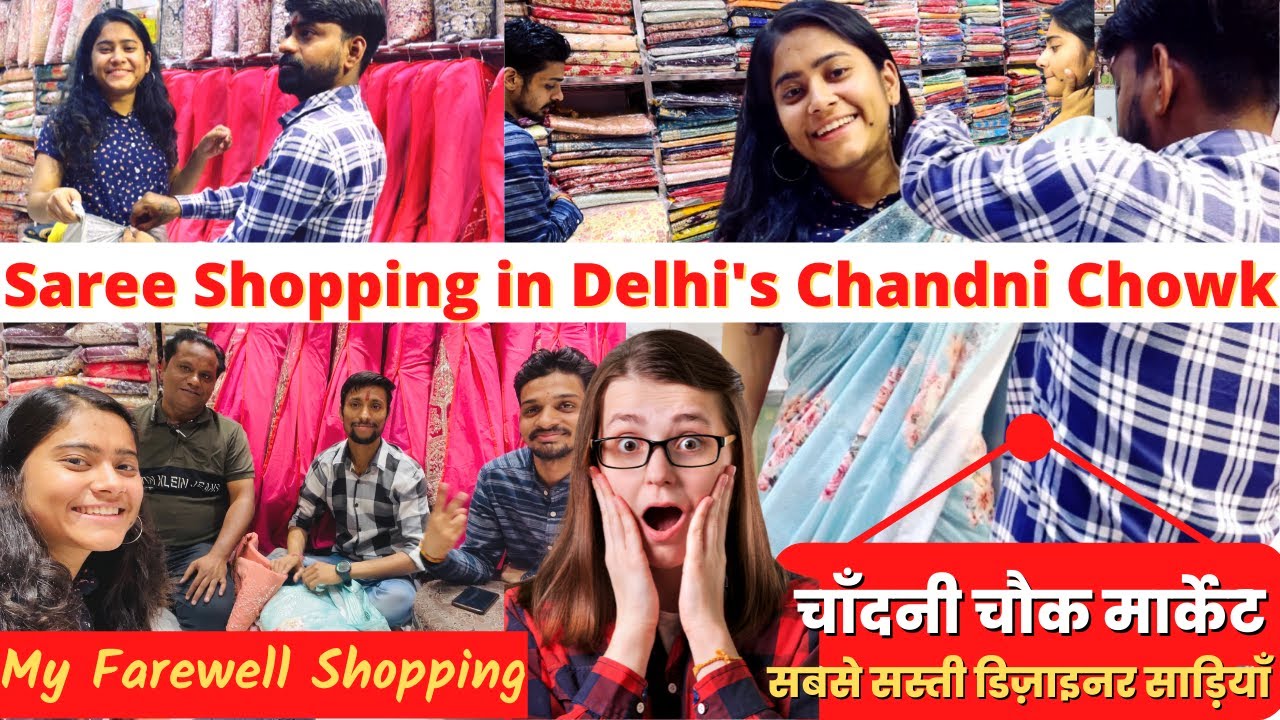 My Farewell Saree | Chandni Chowk Saree Market | Cheapest Designer Sarees in Delhi | Nimisha Pathak