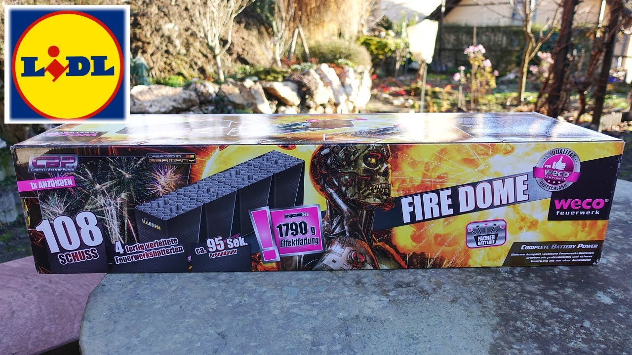 Weco FIRE DOME | NEU bei LIDL 2020 | 108 SCHUSS | XXL RIESEN SILVESTER BATTERIE [Full HD]