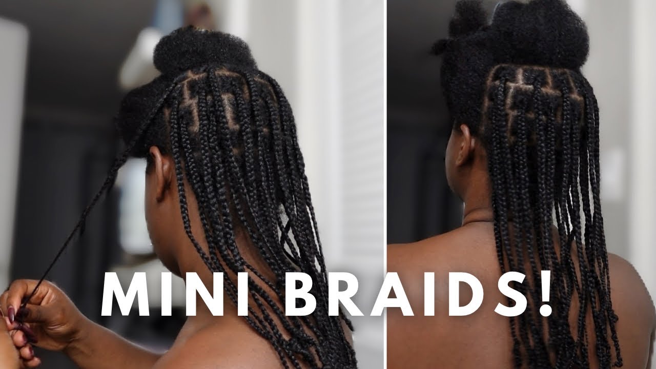 Install Mini Braids On My 4c Natural Hair! | Protective Hairstyles | 