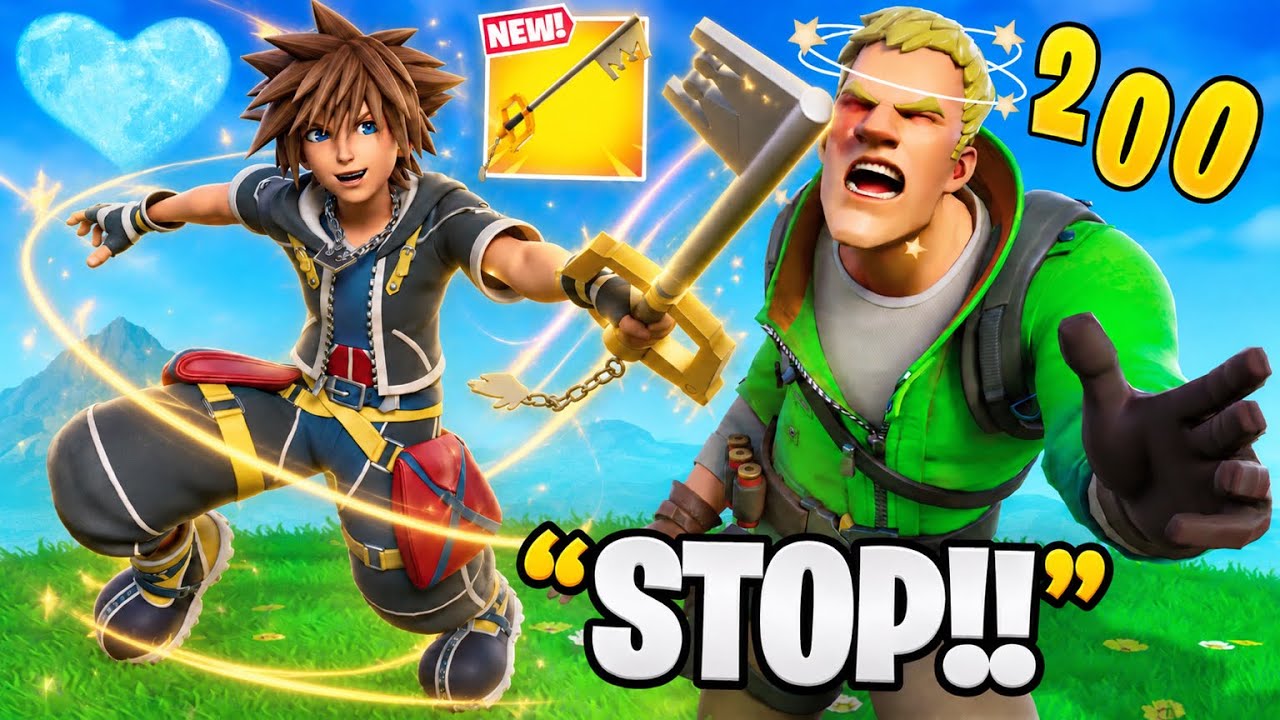 Trolling With MYTHIC Keyblade In Fortnite! (Kingdom Hearts)