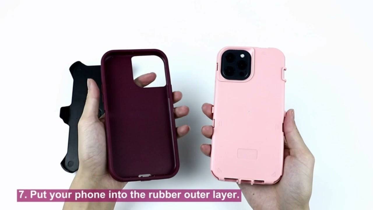 Casebus - Defender Phone Case with Belt Clip Holster - Heavy Duty Rugged Case with Kickstand Cover