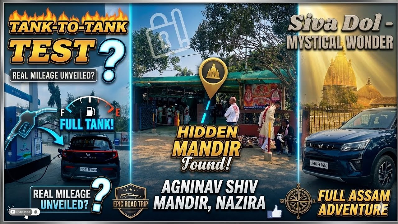 Mahindra xuv 3xo AX 5 petrol mt tank to tank mileage test | Agninav shiv mandir | siva Dol