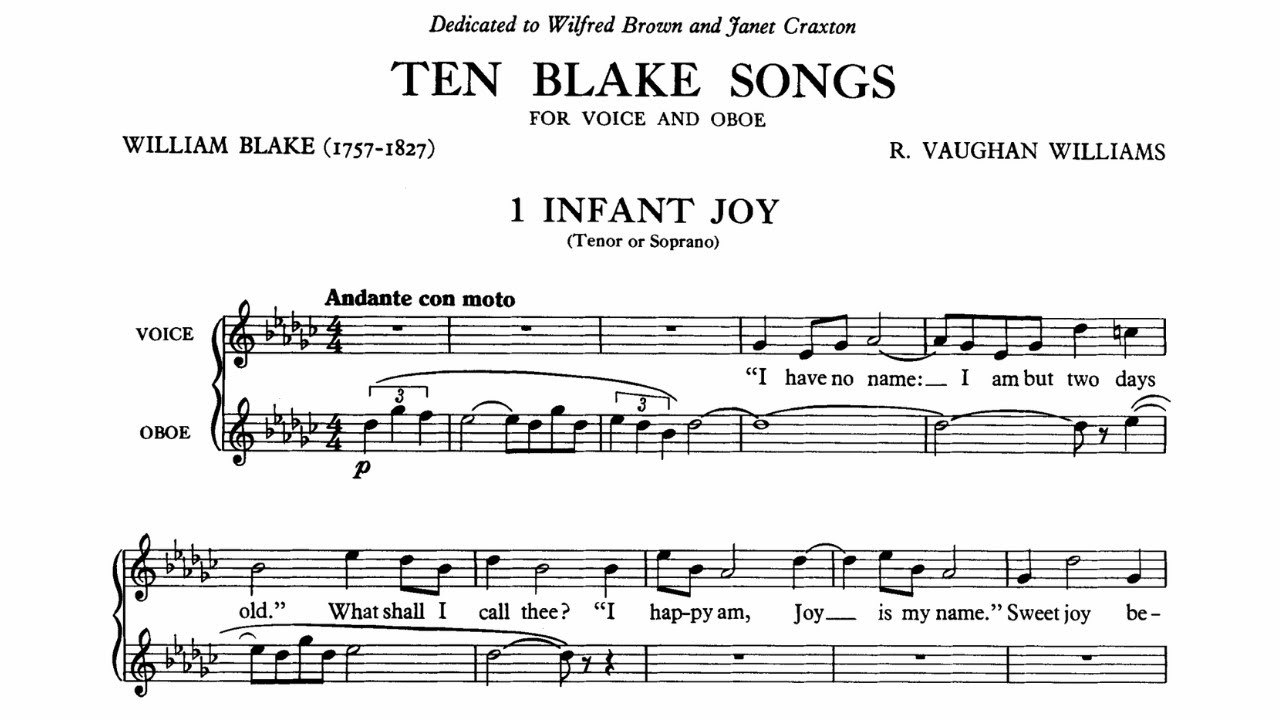 Ralph Vaughan Williams: Ten Blake Songs (1957)