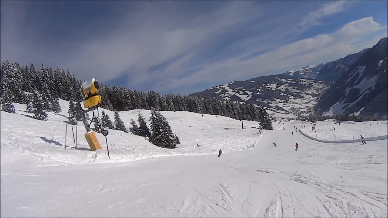 Hinterglemm Afdaling naar de Reiterkogelbahn 5 februari 2018