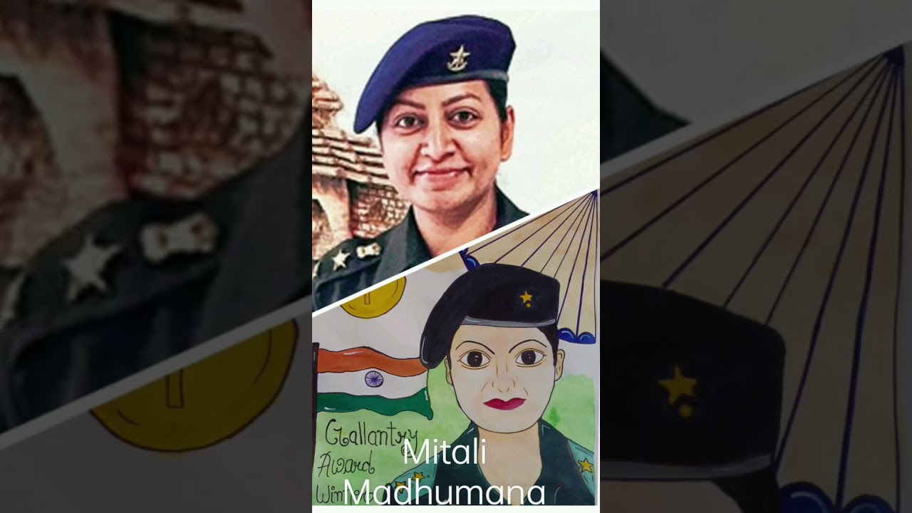 Real Image Vs Poster painting of Gallantry Award Winner 🏆🏆🥇🥇🥇🥇🙏🙏🙏🙏