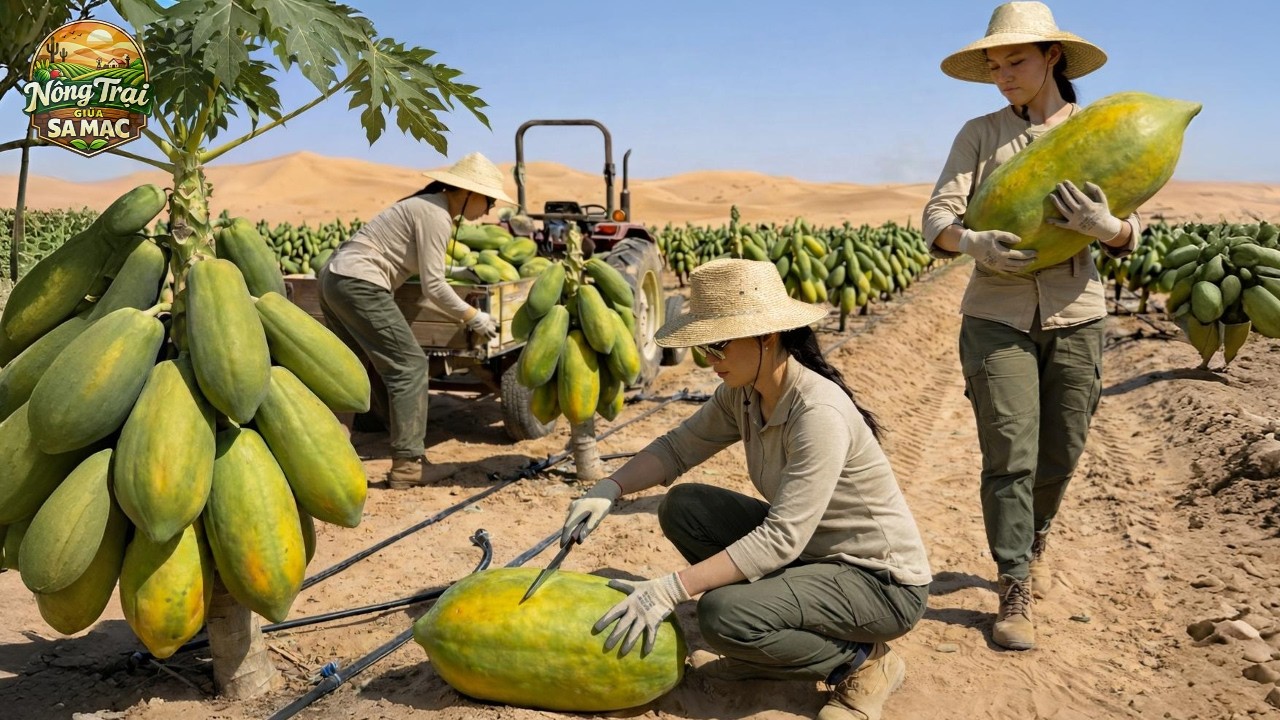 Trồng Đu Đủ Ở Sa Mạc Tưởng Là Điên Rồ - Nhưng Kết Quả Cuối Cùng Khiến Cả Thế Giới Kinh Ngạc