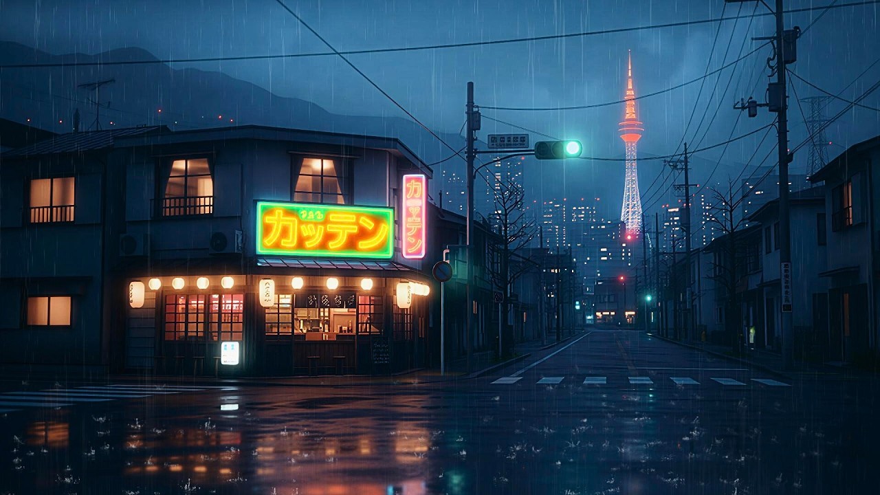 Can’t Sleep? Tokyo at 3AM Neon Glow 🌙 Retro Lofi for Focus & Sleep