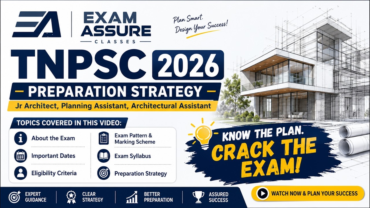 TNPSC 2026 | Preparation Strategy | Junior Architect, Planning Assistant, Architectural Assistant