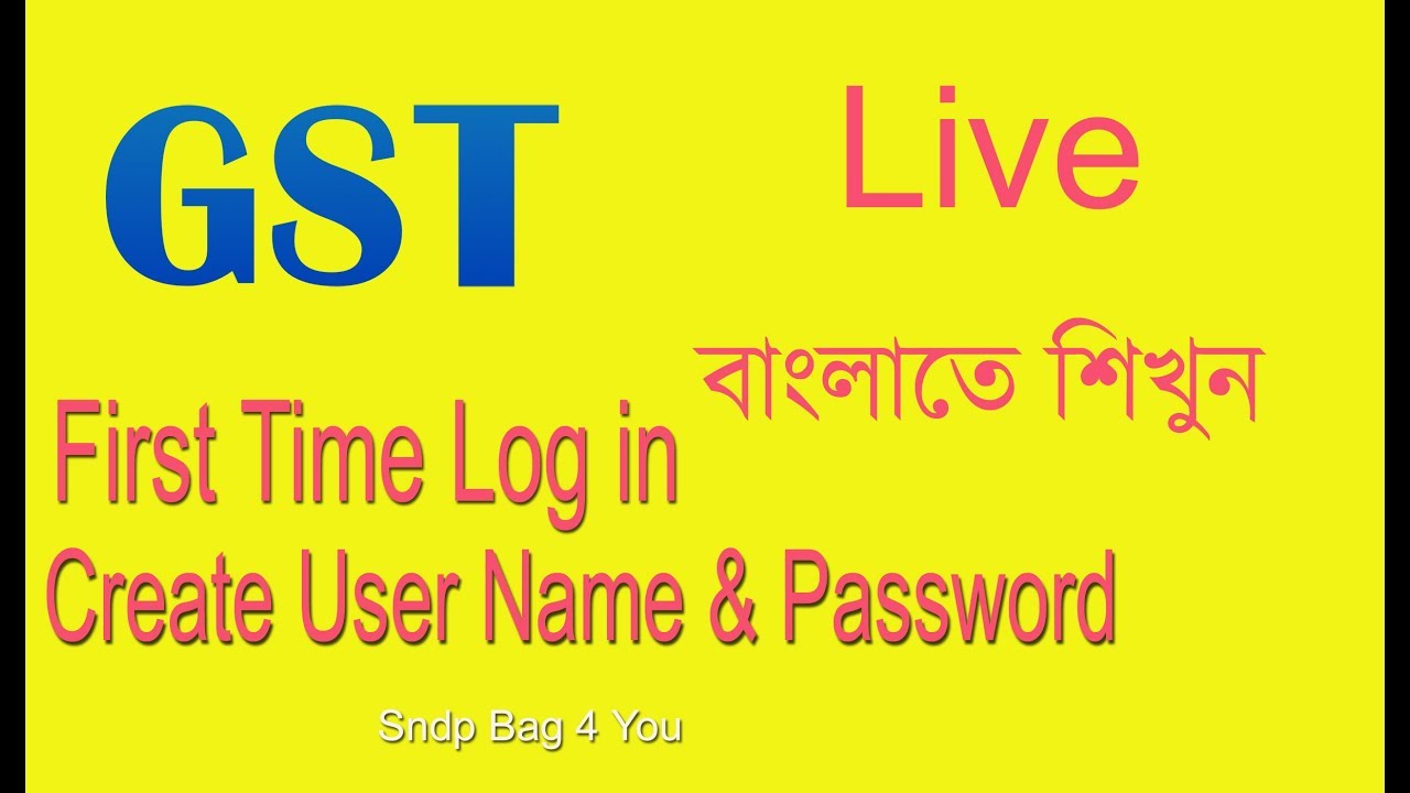 How to login first time gst portal create user name and password | LIVE DEMO