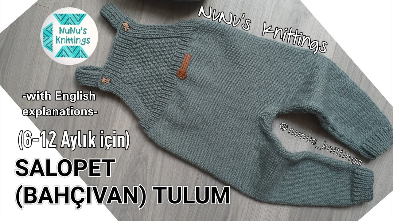 SALOPET (Bahçıvan) ÖRGÜ TULUM (6-12 AY İÇİN) with English explanations