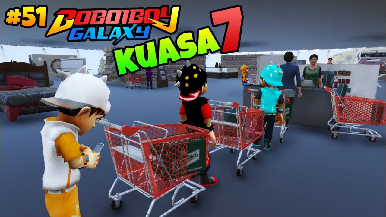GTA 5 MOD BOBOIBOY KUASA 7 BELANJA DI SUPERMARKET