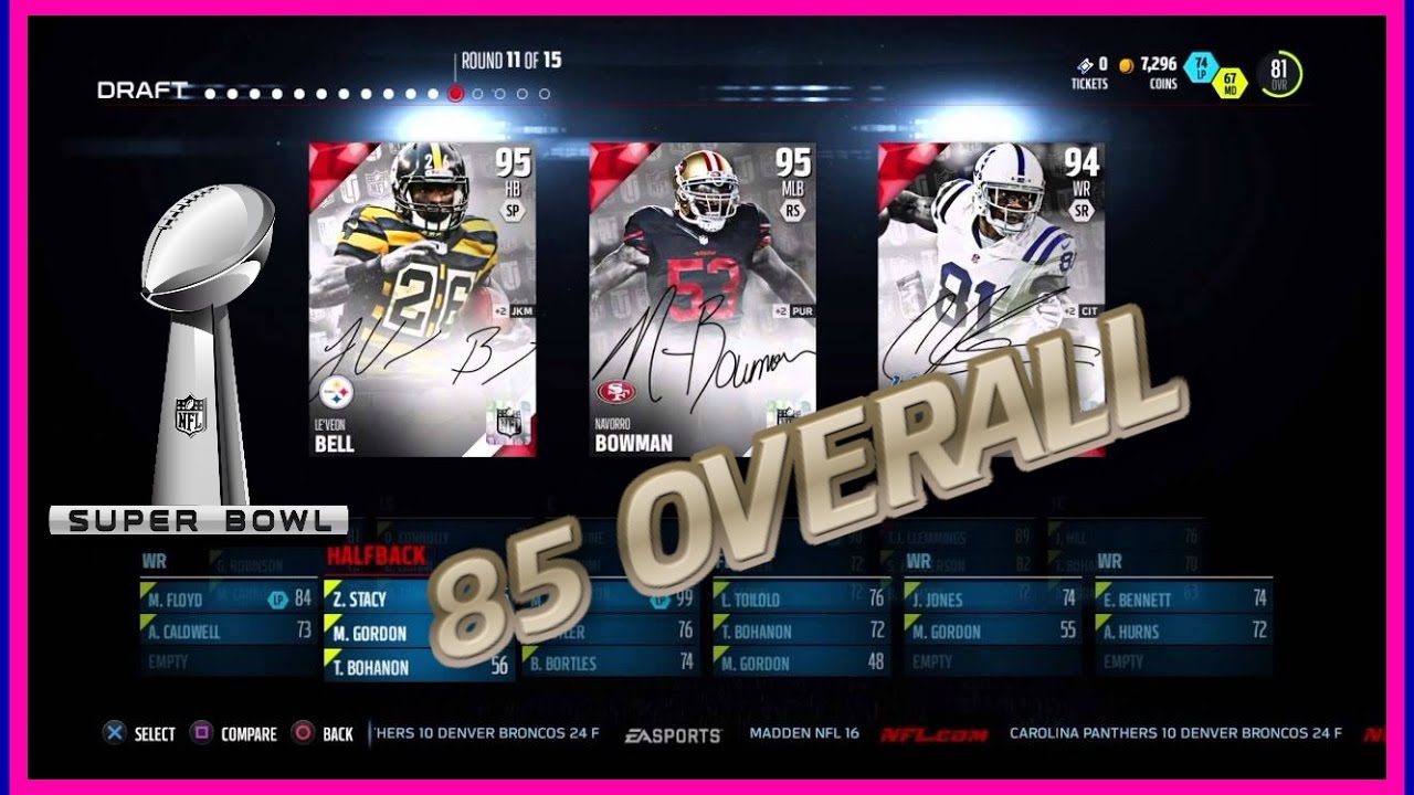 85 OVERALL DRAFT CHAMPIONS