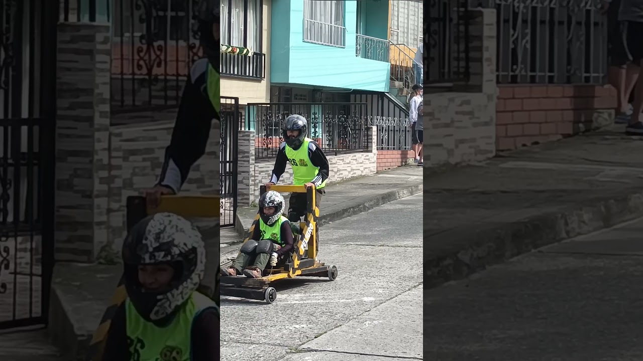 Hoy se vivi&oacute; en Manizales, la famosa carrera de carritos de balineras 🛴🦽
